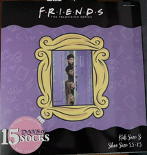 Friends TV Show Kids 15 Days of Socks Advent Calendar Size S 5.5-8.5 New