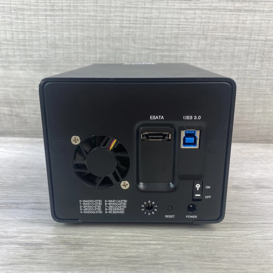 Sans Digital Black 2 Bay SATA to eSATA/ USB 2.0 RAID JBOD/Spanning DAS Array - Image 3 of 4