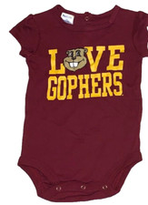 Minnesota Golden Gophers Baby Boys Girls Bodysuit New! 6-9 Months University of