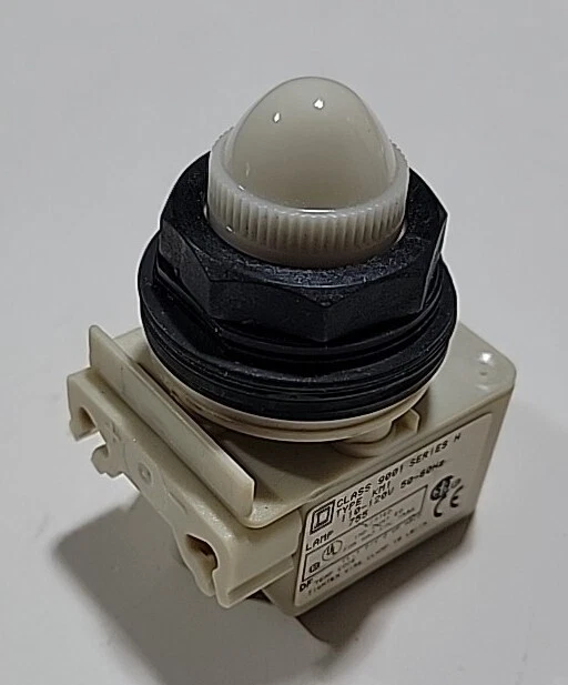 Square-D 9001SKP1W9, White Pilot Light, 30mm, 110-120VAC 50/60Hz, Nema 4, 4X, 13 - Image 2 of 4