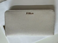 Furla XL Genuine Leather Babylon Continental Zip-around Wallet  Color: Opale 002