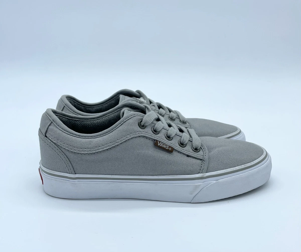 Vans chukka low 10 oz. white canvas skate shoes cheap