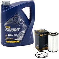 MotoröL Set 15W50 5 Liter + ÖLfilter SH 425 L FüR Mercedes E-Klasse CLK SLK Puch