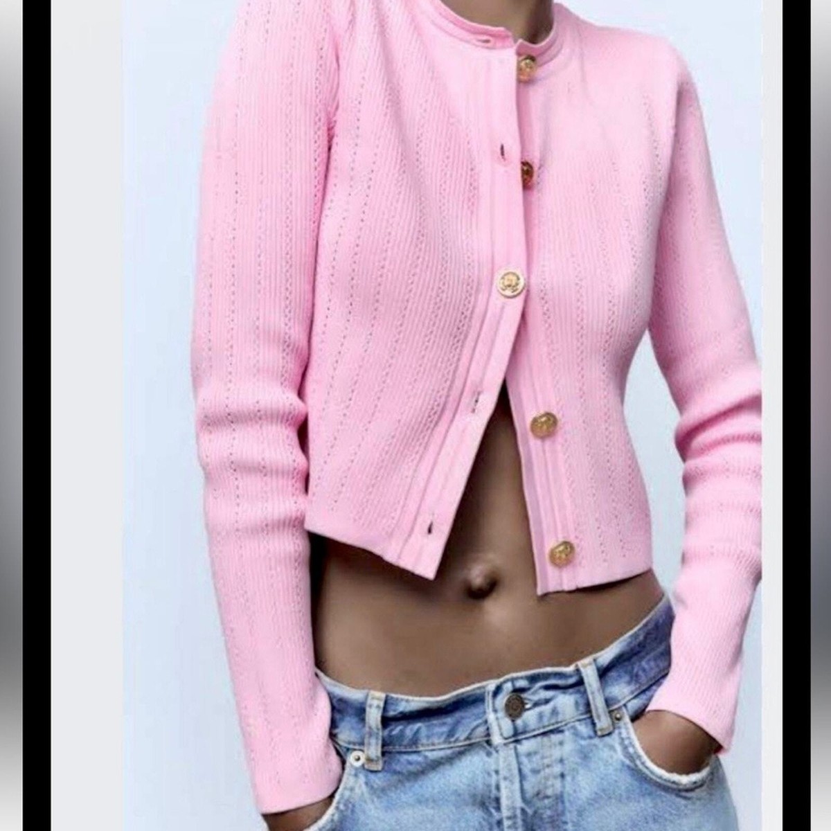 Womens Sweaters Zara Pink Cropped Sweater Zara NWT Pink Coord