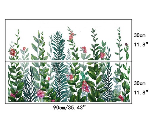 Green Vines Decals Flowers School Nursery Bedroom Living Room Decor Wall Sticker - Bild 3 von 6