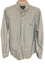 Men  s Ralph Lauren Long- Sleeve Button-Up Plaid Dress Shirt-Size 15M Classic Fit