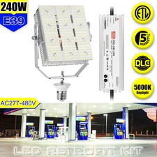 240W LED Retrofit Kits Replace 1200W MH/HPS Shoebox Parking Lot Lights 480Volt
