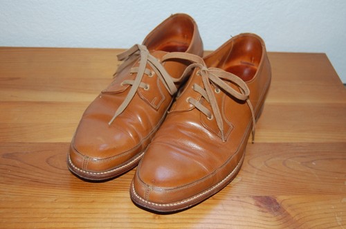 Tan Oxford dress shoes. Made in England 