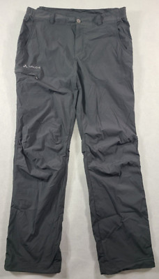 Vaude Outdoor Hiking Pants Womens Size XXL Dark Gray Pockets Lightweight Stretch