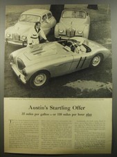 1954 Austin-Healey, Somerset Sedan & Convertible Cars Ad - Jackie Cooper