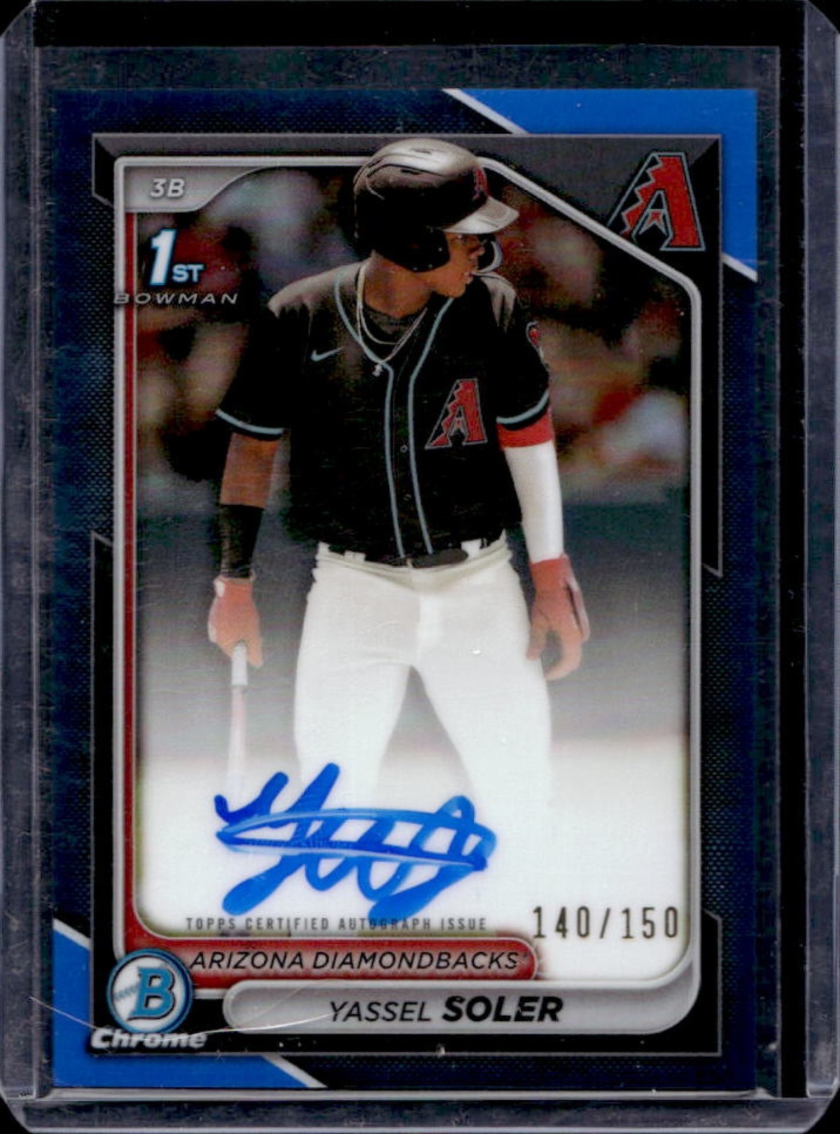 2024 Bowman Chrome Yassel Soler Auto Blue Refractor 1st #140/150
