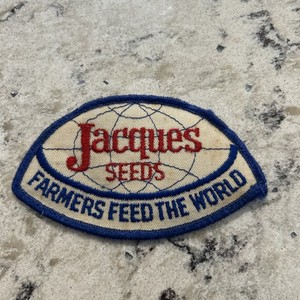 Vintage Jacques Seeds Patch Farmers Feed The World Embroidered Agriculture 80s