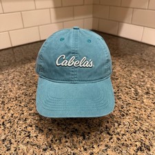 Cabelas Baseball Cap Teal Embroidered Logo Adjustable Strap Cotton