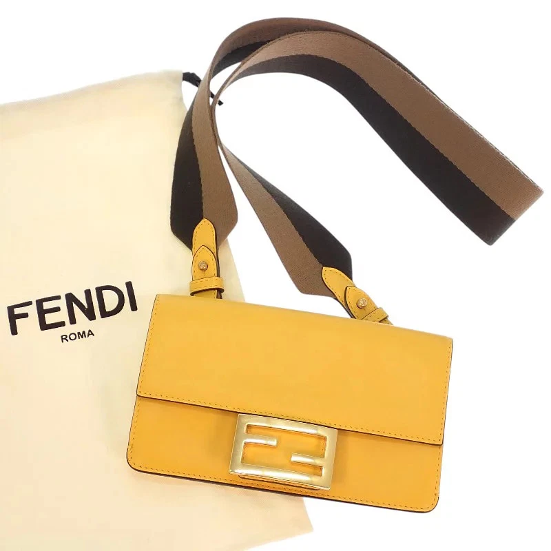 Fendi Yellow Leather Exterior Bags & Handbags for Women for sale
