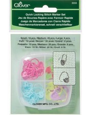 Clover Quick Locking Stitch Marker Set 36/Pkg Crochet