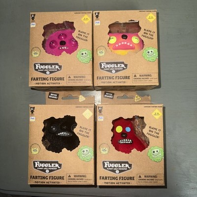 New Fuggler Farting Figures Lot Complete Set of 4 ~ Series 1 ~ Motion Activated
