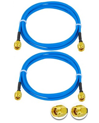 2 x SMA Male to Male RF Coaxial Cable SMA RF Coaxial Pigtail Cable 3.3 ft/1 m
