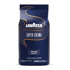 Lavazza Super Crema Whole Bean Coffee, Medium Espresso Roast, 2.2 lb Bag 13.63 per pound