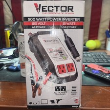 VECTOR 500 Watt Power Inverter, Dual Power Inverter, Two USB Charging Ports