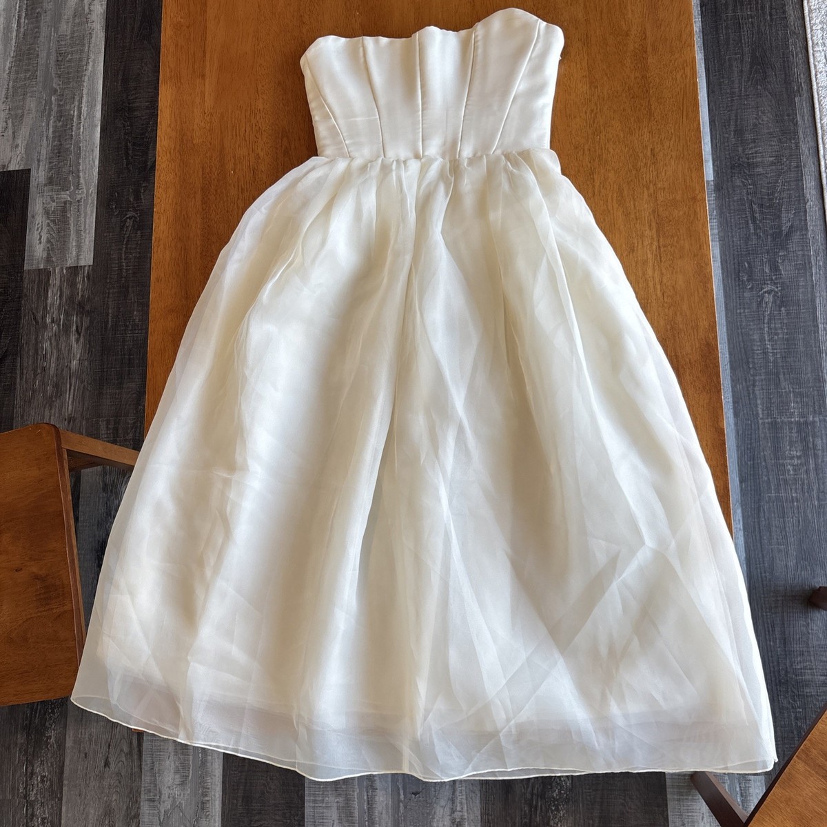 chinese dress ladies Lace-Detail Corset Mini Dress in White
