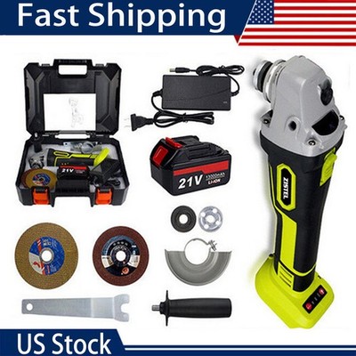115mm Brushless Angle Grinder Set Power Cutting Tools w/ Discs+Charger+Battery