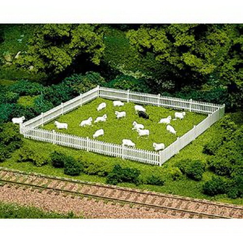 Valla de piquete de plástico Atlas 0776 HO blanca 72" con kit de construcción de puerta | Condition: New