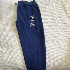 Polo Ralph Lauren Boys Blue Jogger Pants XL/TG 18-20 Elastic Waist Pockets