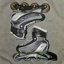 Nike N Dorfin 4 Air Max Inline Rollerblades Black Silver Women's Size 7