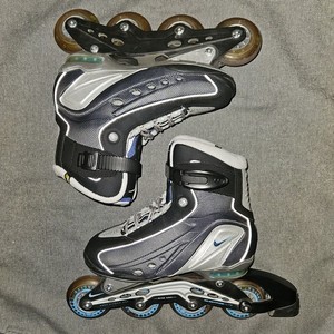 Nike N Dorfin 4 Air Max Inline Rollerblades Black Silver Women's Size 7