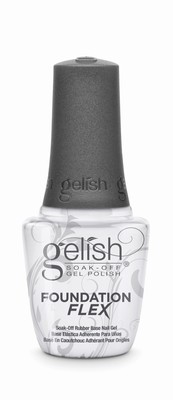 Gelish Foundation Flex Soak-Off Rubber Base Nail Gel, Clear, 15 mL | .5 fl. Oz.