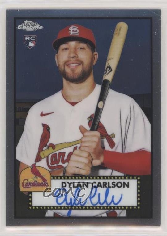 2021 Topps Chrome Platinum Anniversary Dylan Carlson #PA-DLC Rookie Auto RC 4l3