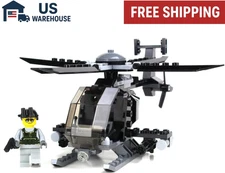 Battle Brick AH-6 Little Bird Army Helicopter – Custom Set Made w/ LEGȮ Bricks