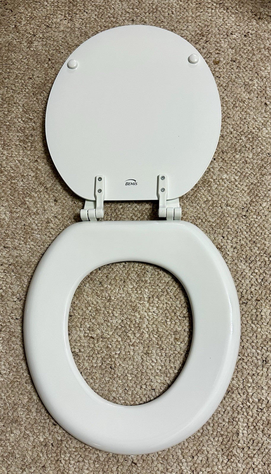 Bemis 400TTA White Round Molded Wood Toilet Seat