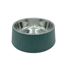 Baxter Bone Medium Olive Melamine Ribbed Bowl