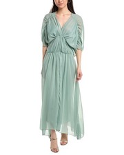 Ipponelli 3/4 Sleeve Maxi Dress Women's Green L