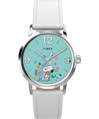 Timex Peanuts Marlin Weiß Damen Armbanduhr TW2Y68800