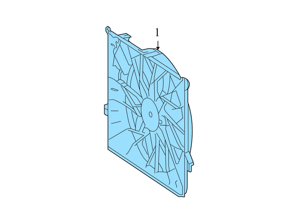 2007-2009 MERCEDES-BENZ ML320 - Radiator Electric Cooling FAN Housing / COWL - Image 3 of 4