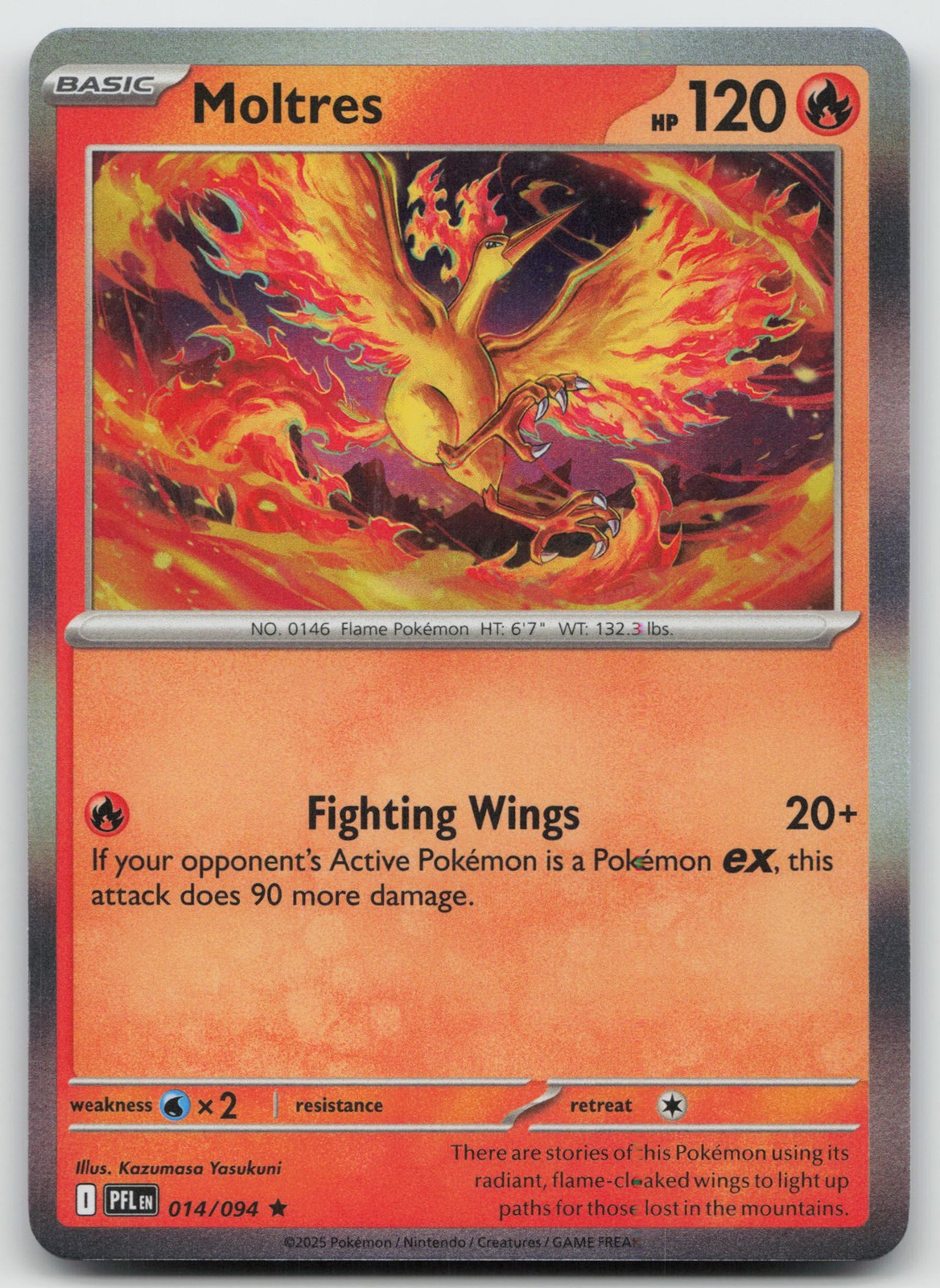 Moltres Holo Rare Holo ME02: Phantasmal Flames 014/094 NM
