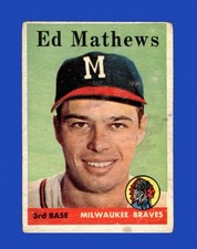 1958 Topps Set-Break #440 Eddie Mathews LOW GRADE *GMCARDS*