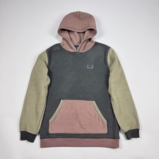 Burton Hearth Fleece Hoodie Mens M Multicolor Colorblock Polartec Pullover Snow