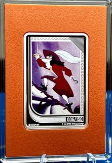2024 Agoro DISNEY Classics Trading Coin CAPTAIN HOOK Topaz 1oz Silver LOW #6