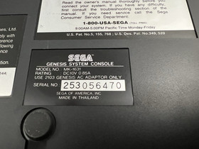 Sega Genesis Model 2 Console Black, MK-1631 w/ 2 controllers and 3 CIB games