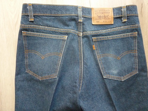 Vintage Levis 517 Orange Tab Jeans Herren 36x30 (34x27) blau 92 USA geknickt EUC - Bild 12 von 13
