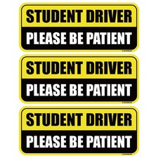 Student Driver Car Magnet - Colorful, Reflective, Weather-Resistant - Rectang...