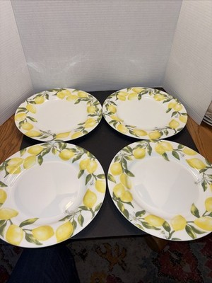 Mikasa LEMONS-bone China Dinner Plates-set Of 4( T51)