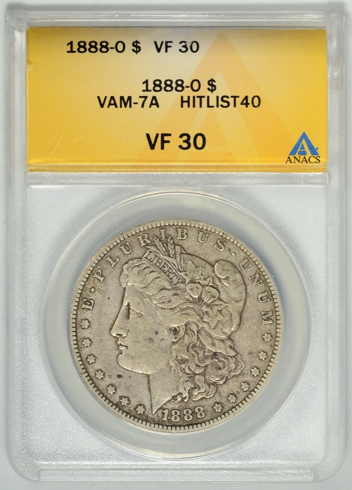 1888-O  ANACS  VF30  MORGAN DOLLAR  *  VAM-7A  SHOOTING STAR  * #4668677