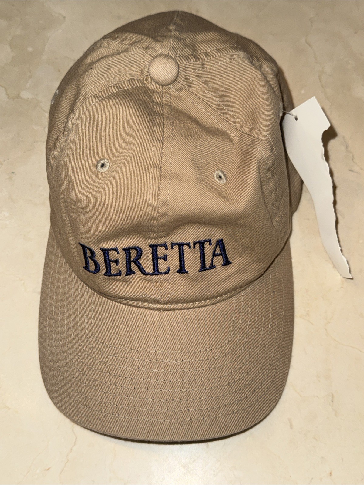 BERETTA FIREARMS MENS KHAKI FLEX-FIT COTTON TWILL LOW FITTED CAP SIZE M $49