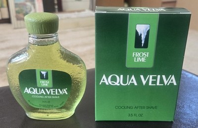 New In Box Vintage Beecham Aqua Velva Frost Lime Cooling After Shave 3.5 Oz. 
