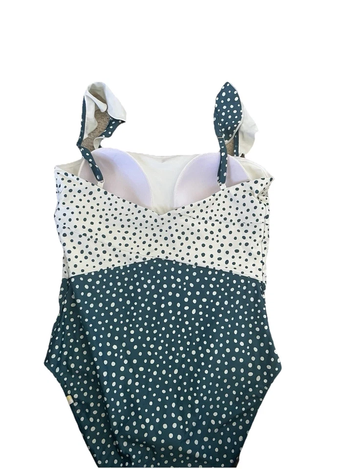 Traje de baño para mujer Summersalt traje de baño con volantes Oasis en el punto algas talla 10 Foto 2 de 4