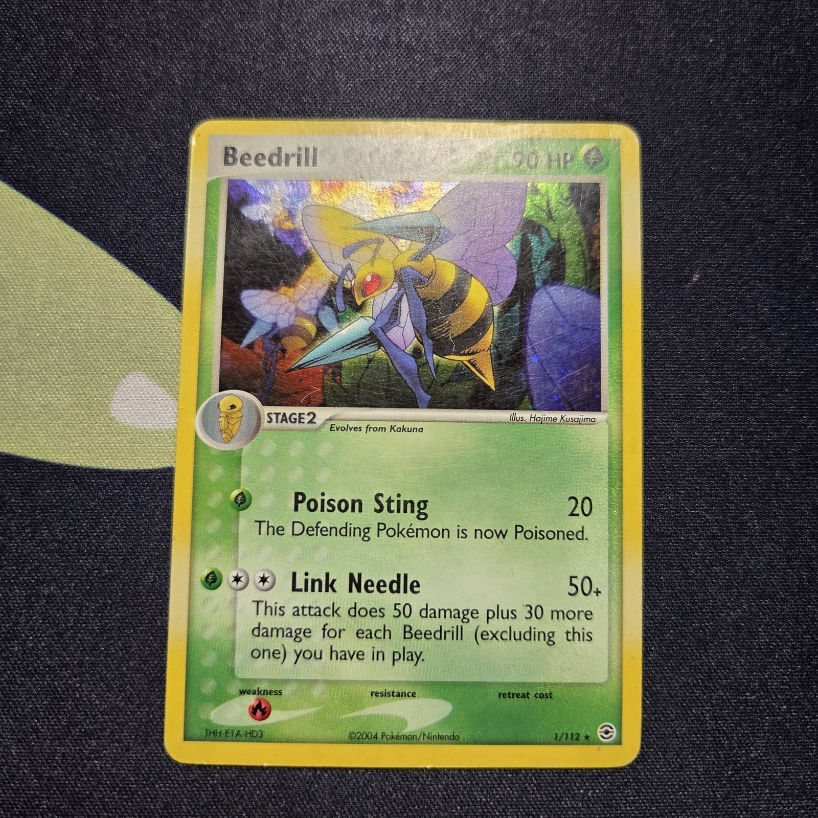 Beedrill Stage 2 Pokémon TCG 1/112 Rare Reverse Holo